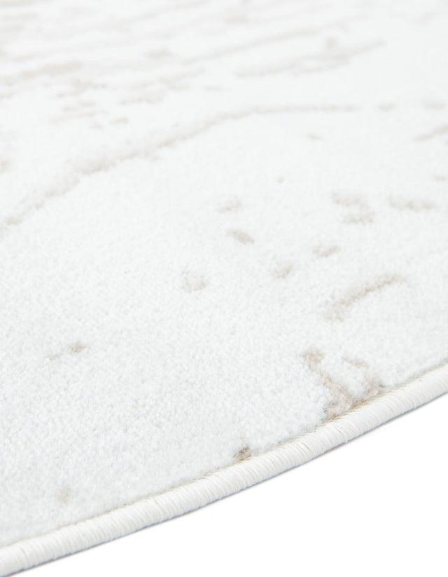 Ivory 7' 10 x 7' 10 Laguna Round Area Rug 100% Polypropylene Modern Contemporary Carpet for Bedrooms, Living Room, Dining, Office for Sale at Rug Engine
