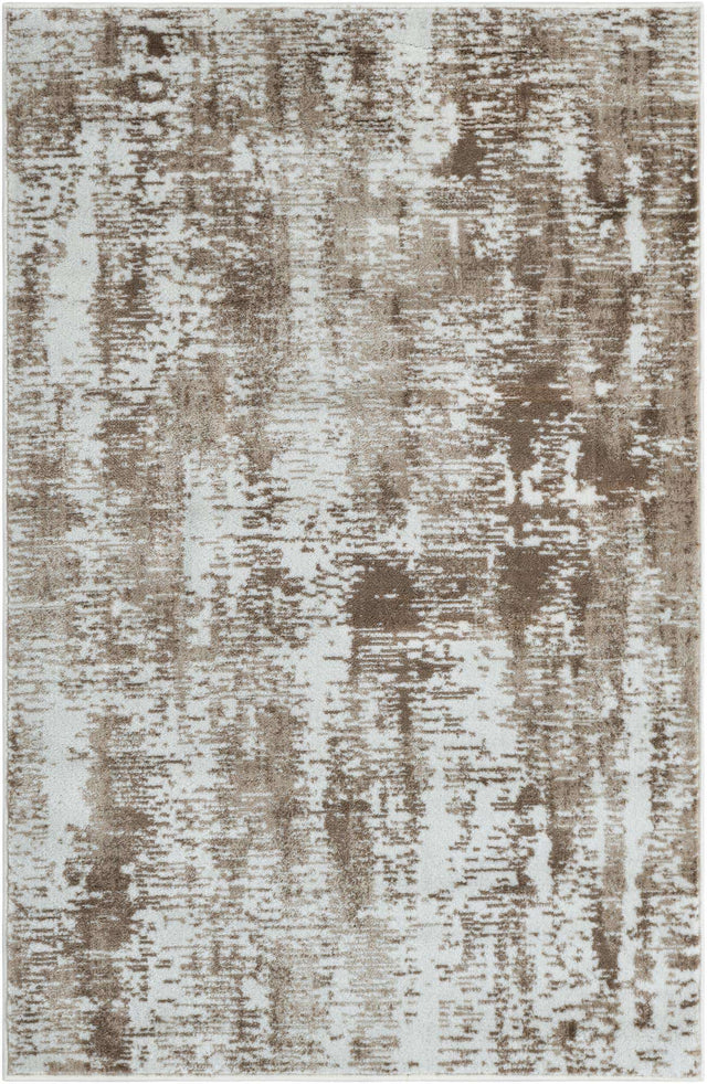 Ivory 4' 1 x 6' 1 Laguna Rectangle Area Rug 100% Polypropylene Modern Contemporary Carpet for Bedrooms, Living Room, Dining, Office for Sale at Rug Engine