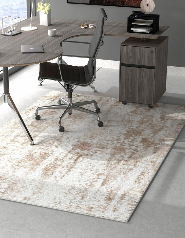 Ivory 7' 1 x 10' Laguna Rectangle Area Rug 100% Polypropylene Modern Contemporary Carpet for Bedrooms, Living Room, Dining, Office for Sale at Rug Engine