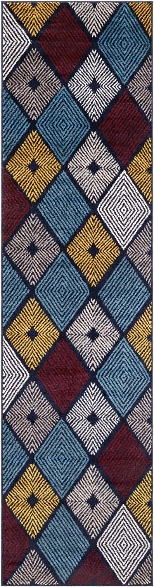 Multicolor 2' 7 x 10' Laguna Runner Area Rug 100% Polypropylene Modern Contemporary Carpet for Bedrooms, Living Room, Dining, Office for Sale at Rug Engine