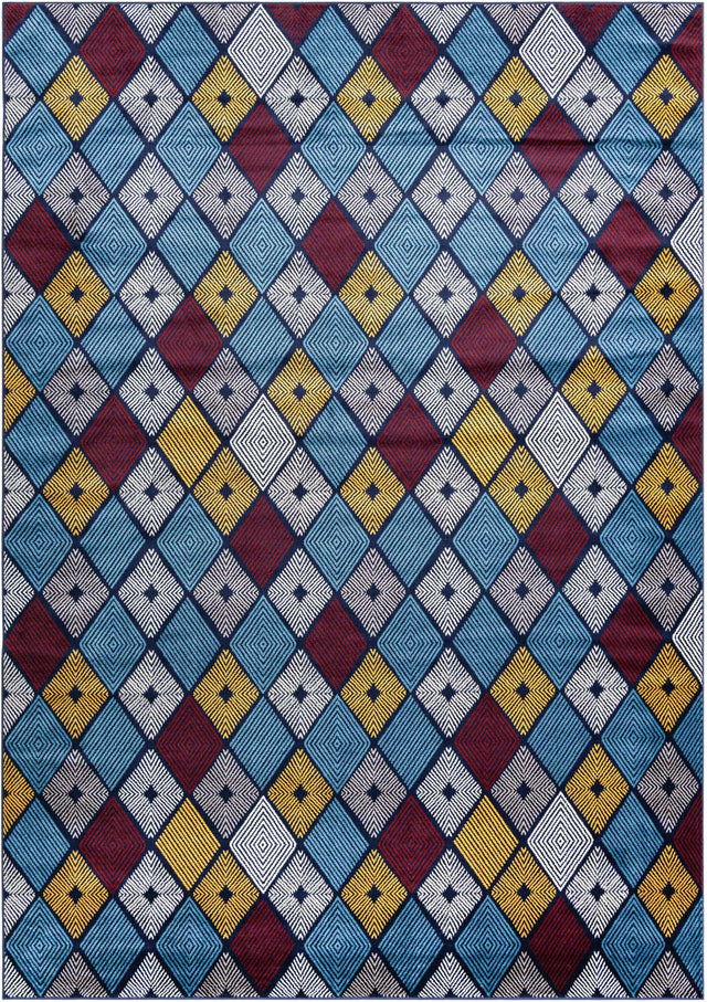 Multicolor 10' x 14' 1 Laguna Rectangle Area Rug 100% Polypropylene Modern Contemporary Carpet for Bedrooms, Living Room, Dining, Office for Sale at Rug Engine