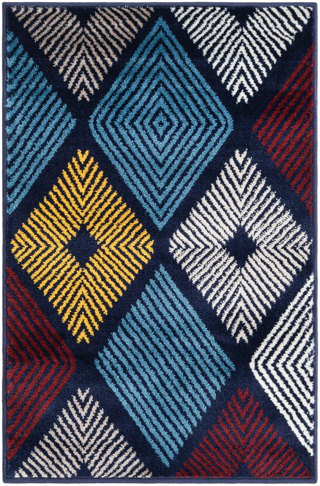 Multicolor 2' x 3' 1 Laguna Rectangle Area Rug 100% Polypropylene Modern Contemporary Carpet for Bedrooms, Living Room, Dining, Office for Sale at Rug Engine