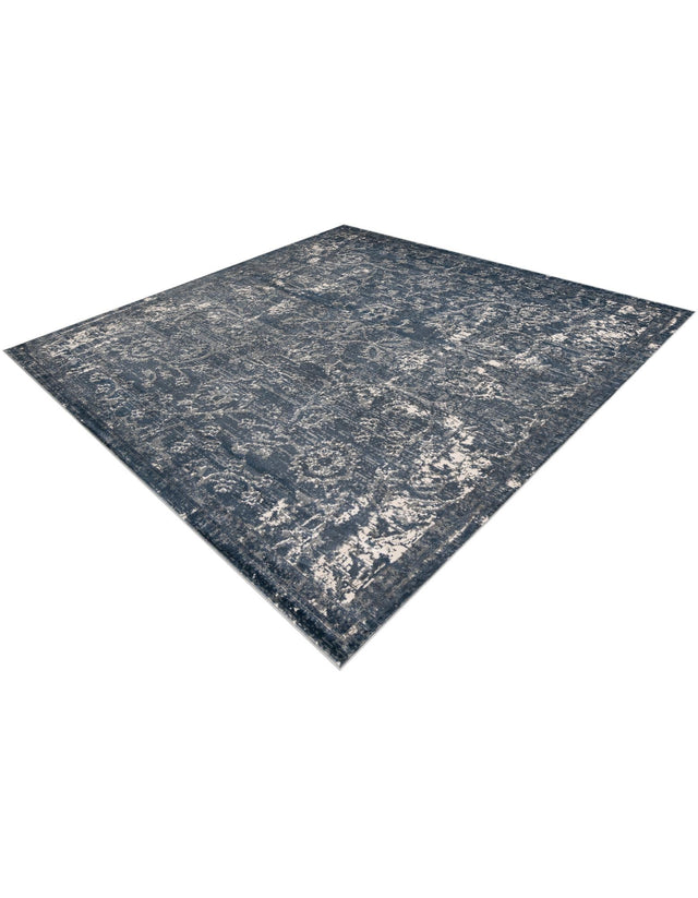 Blue 10' x 10' Portland Square Area Rug 85% Polypropylene & 15% Polyester Vintage Distressed Traditional Carpet for Home Decor for Sale at Rug Engine