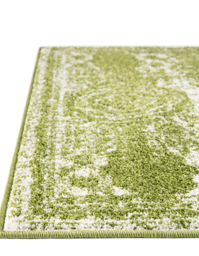 Green 10' x 10' Bromley Square Area Rug 100% Polypropylene With Cotton Backing Vintage Distressed Colorful Traditional Carpet for Living Dining Rooms Offices for Sale at Rug Engine