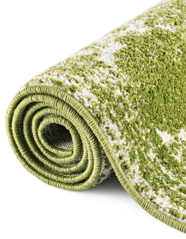 Green 10' x 10' Bromley Square Area Rug 100% Polypropylene With Cotton Backing Vintage Distressed Colorful Traditional Carpet for Living Dining Rooms Offices for Sale at Rug Engine