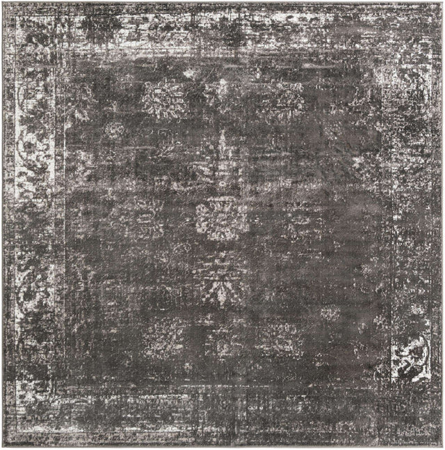 Dark Gray 10' x 10' Sofia Square Area Rug Durable Easy Clean Stain Resistant Unique Carpet for Affordable Interior Home Design for Sale at Rug Engine