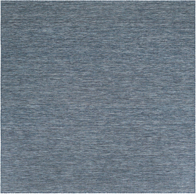 Blue 10' x 10' Outdoor Solid Square Area Rug Weather Resistant for Patio, Deck, Terrace, Balcony, Porch 100% Polypropylene Minimalist Waterproof Carpet for Sale at Rug Engine
