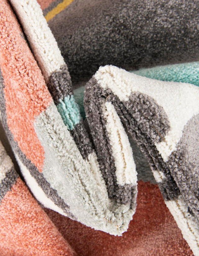 Red 2' 2 x 3' 11 Whimsy Kids Runner Area Rug for Baby Nursery, Toddler Playroom, Bedrooms