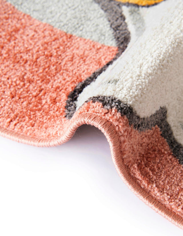 Red 2' 2 x 6' 1 Whimsy Kids Runner Area Rug for Baby Nursery, Toddler Playroom, Bedrooms