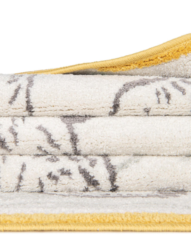 Ivory and Gray 5' 3 x 5' 3 Whimsy Kids Round Area Rug for Baby Nursery, Toddler Playroom, Bedrooms