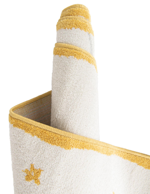 Ivory and Gray 2' 2 x 6' 1 Whimsy Kids Runner Area Rug for Baby Nursery, Toddler Playroom, Bedrooms