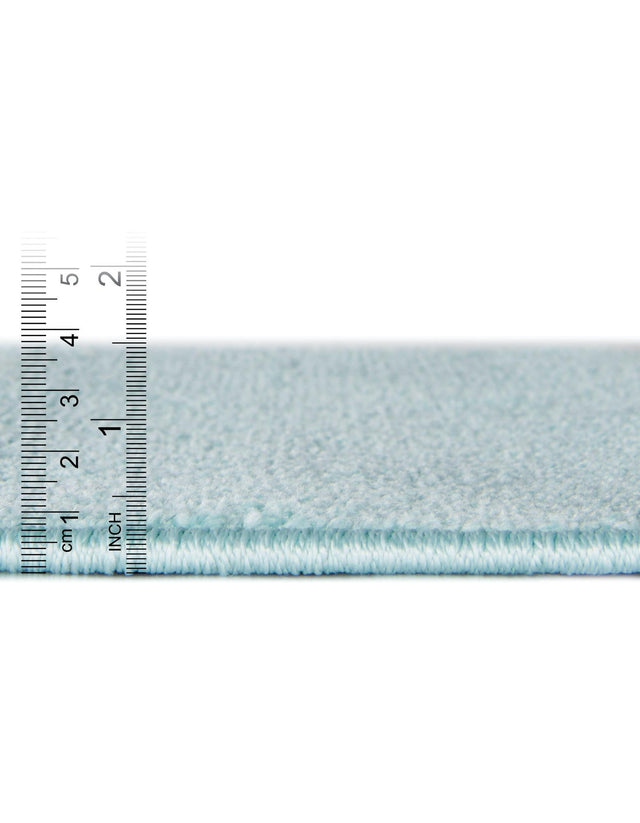 Teal 3' 3 x 3' 3 Whimsy Kids Round Area Rug for Baby Nursery, Toddler Playroom, Bedrooms Playful Fun Design Easy Clean Carpet for Sale at Rug Engine