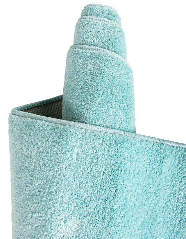 Teal 3' 11 x 5' 11 Whimsy Kids Rectangle Area Rug for Baby Nursery, Toddler Playroom, Bedrooms