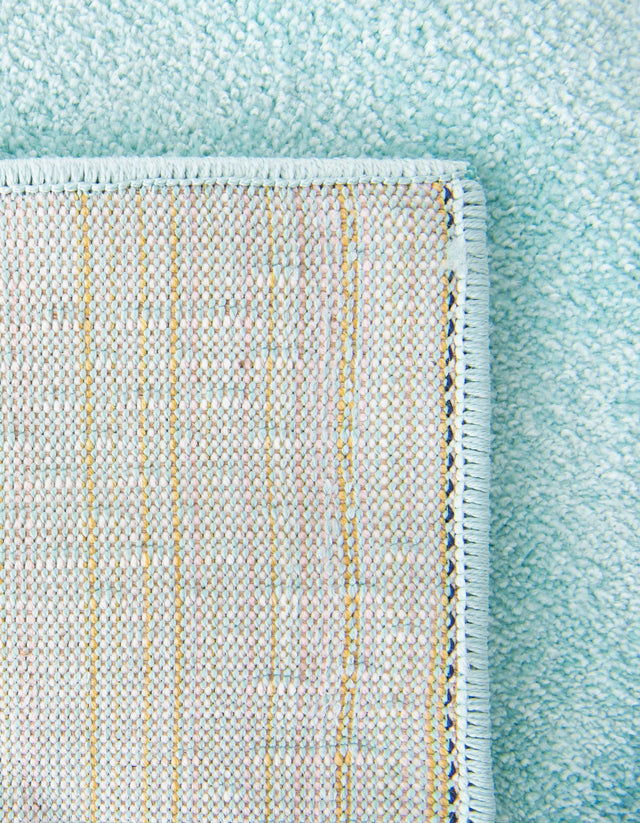 Teal 2' 2 x 3' 11 Whimsy Kids Runner Area Rug for Baby Nursery, Toddler Playroom, Bedrooms