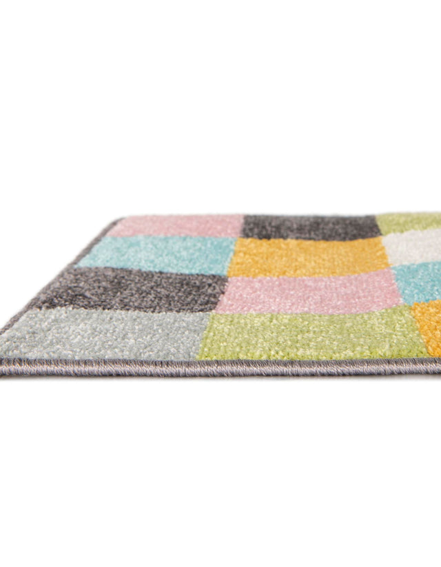 Multicolor 7' 10 x 10' Whimsy Kids Rectangle Area Rug for Baby Nursery, Toddler Playroom, Bedrooms