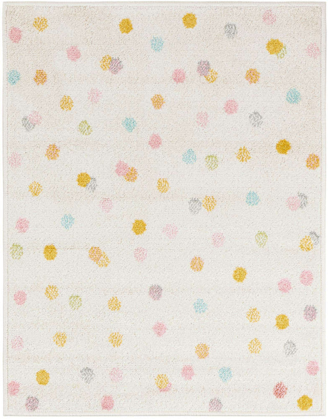 Ivory 2' 2 x 2' 11 Whimsy Kids Rectangle Area Rug for Baby Nursery, Toddler Playroom, Bedrooms