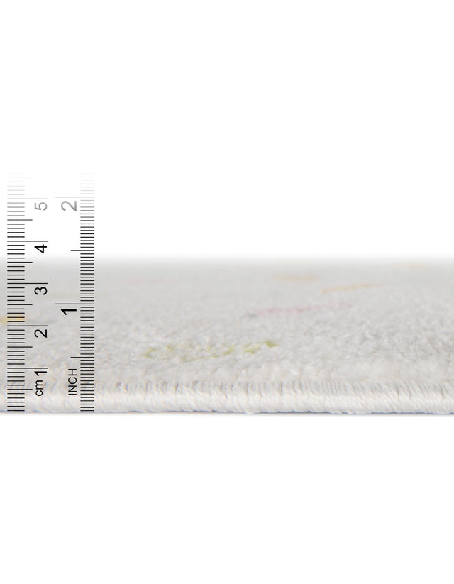 Ivory 7' 10 x 10' Whimsy Kids Rectangle Area Rug for Baby Nursery, Toddler Playroom, Bedrooms