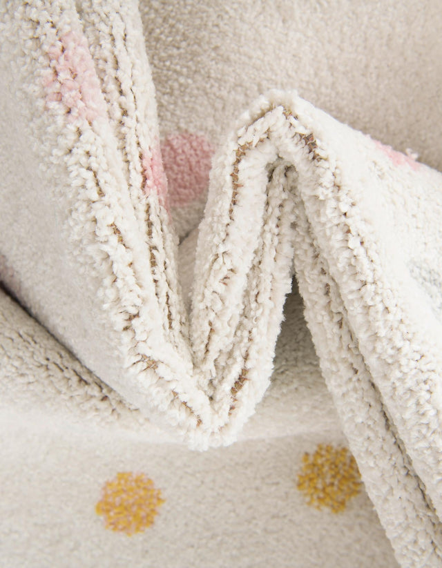 Ivory 2' 2 x 2' 11 Whimsy Kids Rectangle Area Rug for Baby Nursery, Toddler Playroom, Bedrooms