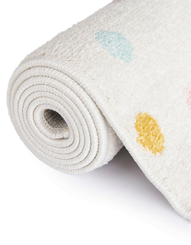 Ivory 2' 2 x 2' 11 Whimsy Kids Rectangle Area Rug for Baby Nursery, Toddler Playroom, Bedrooms