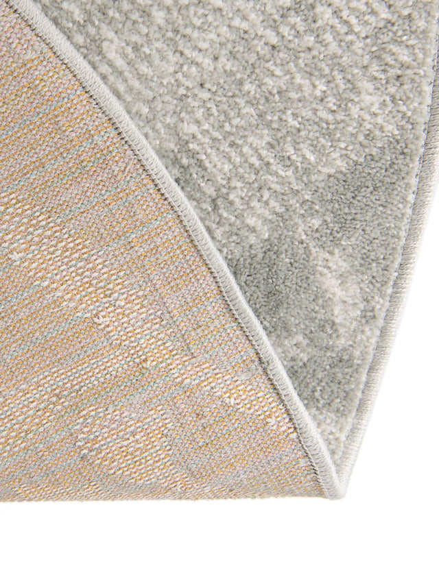 Gray 5' 3 x 5' 3 Whimsy Kids Round Area Rug for Baby Nursery, Toddler Playroom, Bedrooms