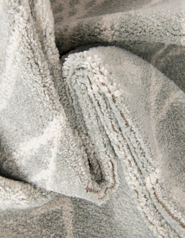 Gray 5' 3 x 8' Whimsy Kids Rectangle Area Rug for Baby Nursery, Toddler Playroom, Bedrooms