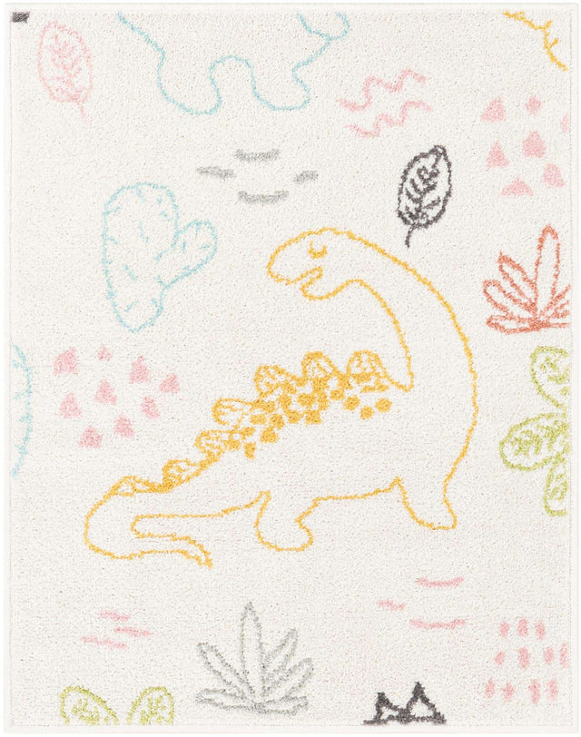 Ivory 2' 2 x 2' 11 Whimsy Kids Rectangle Area Rug for Baby Nursery, Toddler Playroom, Bedrooms Playful Fun Design Easy Clean Carpet for Sale at Rug Engine