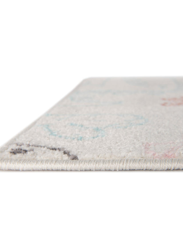 Ivory 3' 11 x 5' 11 Whimsy Kids Rectangle Area Rug for Baby Nursery, Toddler Playroom, Bedrooms
