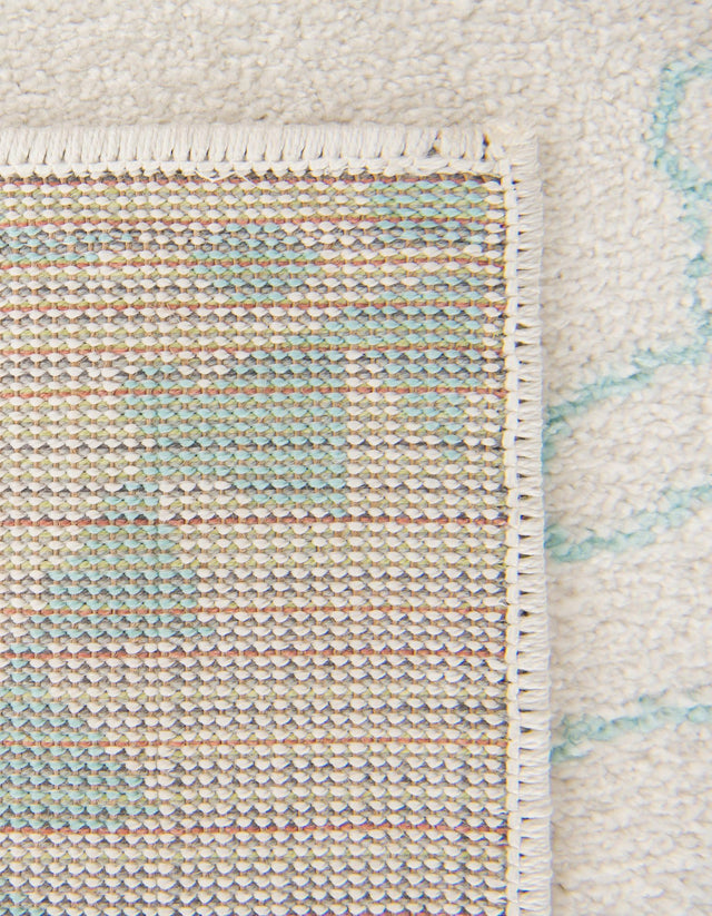 Ivory 3' 11 x 5' 11 Whimsy Kids Rectangle Area Rug for Baby Nursery, Toddler Playroom, Bedrooms