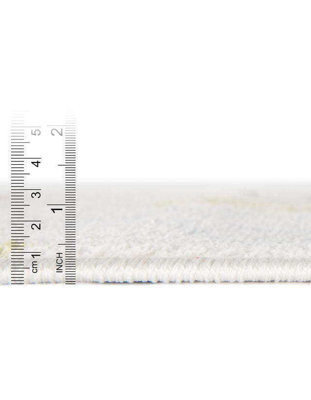 Ivory 2' 2 x 6' 1 Whimsy Kids Runner Area Rug for Baby Nursery, Toddler Playroom, Bedrooms Playful Fun Design Easy Clean Carpet for Sale at Rug Engine