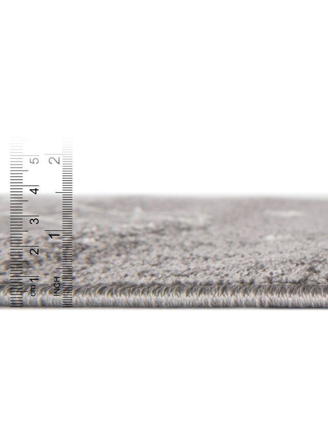 Gray 7' 10 x 10' Whimsy Kids Rectangle Area Rug for Baby Nursery, Toddler Playroom, Bedrooms