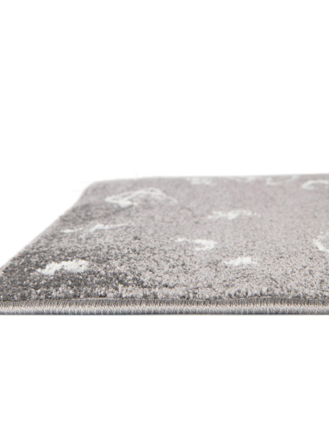 Gray 2' 2 x 2' 11 Whimsy Kids Rectangle Area Rug for Baby Nursery, Toddler Playroom, Bedrooms Playful Fun Design Easy Clean Carpet for Sale at Rug Engine