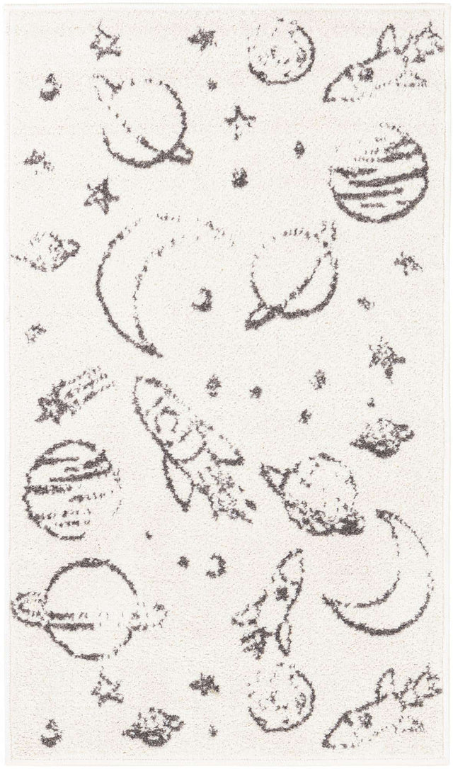 Ivory 2' 2 x 3' 11 Whimsy Kids Runner Area Rug for Baby Nursery, Toddler Playroom, Bedrooms