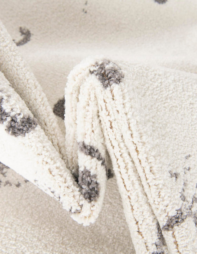 Ivory 7' 10 x 10' Whimsy Kids Rectangle Area Rug for Baby Nursery, Toddler Playroom, Bedrooms