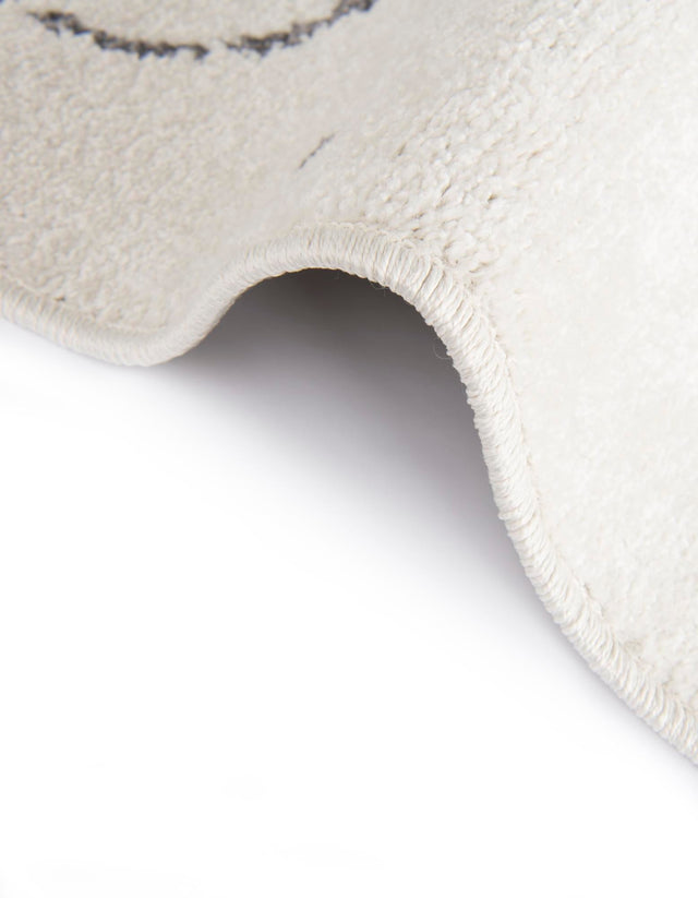 Ivory 7' 10 x 10' Whimsy Kids Rectangle Area Rug for Baby Nursery, Toddler Playroom, Bedrooms