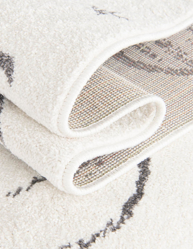 Ivory 2' 2 x 2' 11 Whimsy Kids Rectangle Area Rug for Baby Nursery, Toddler Playroom, Bedrooms