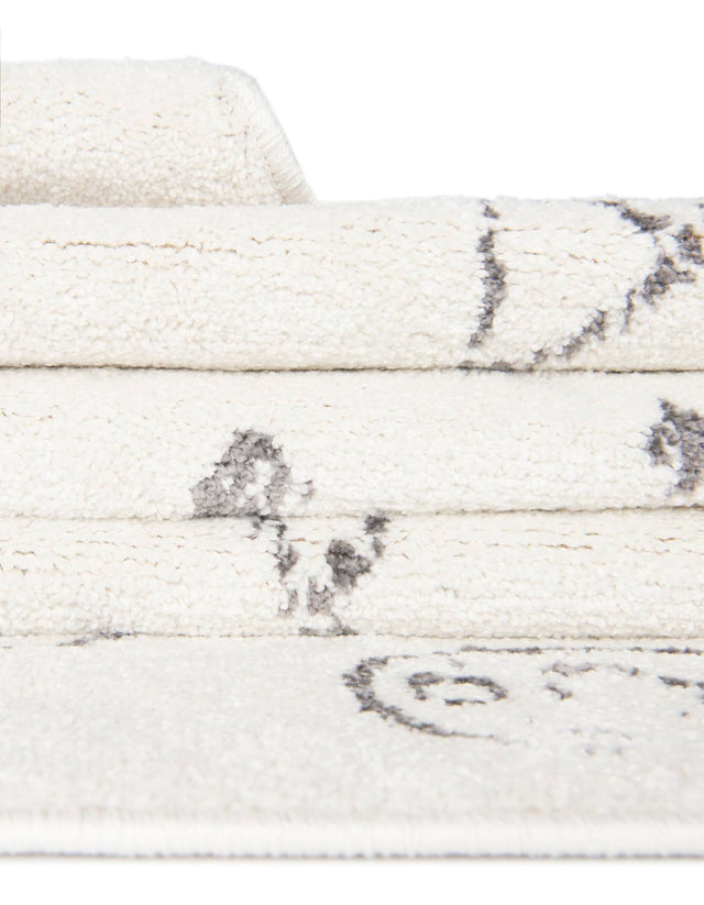 Ivory 2' 2 x 2' 11 Whimsy Kids Rectangle Area Rug for Baby Nursery, Toddler Playroom, Bedrooms