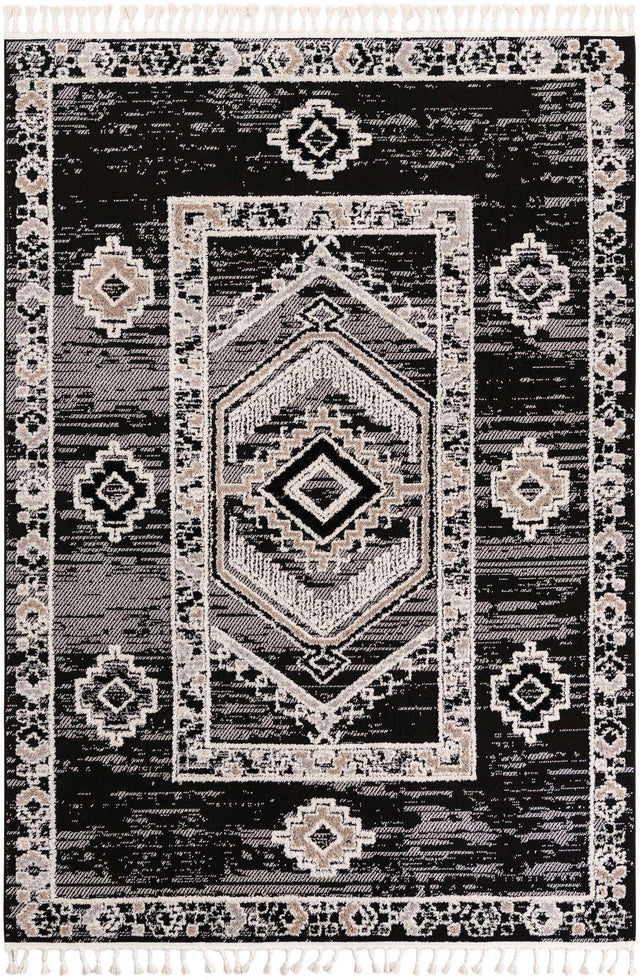 Fossil Gray 7' 1 x 10' Cherokee Rectangle Area Rug 100% Polypropylene With Cotton Backing Modern Geometric Carpet for Home Decor Interior Design Rooms for Sale at Rug Engine