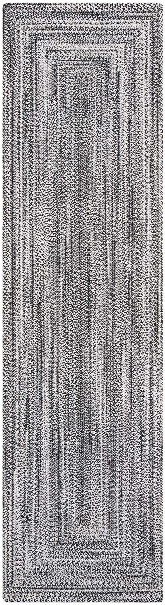 Washable Black and White 2' 7 x 10' Eco Verse Indoor Outdoor Washable Runner Area Rug Easy to Clean Stain Resistant & Durable Weather Resistant for Patio, Deck, Terrace, Balcony, Porch 100% PET Polyester (Recycled Plastic Bottles) for Sale at Rug Engine