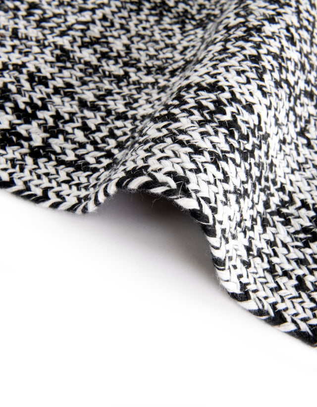 Washable Black and White 2' x 6' 1 Eco Verse Indoor Outdoor Washable Runner Area Rug Easy to Clean Stain Resistant & Durable Weather Resistant for Patio, Deck, Terrace, Balcony, Porch 100% PET Polyester (Recycled Plastic Bottles) for Sale at Rug Engine