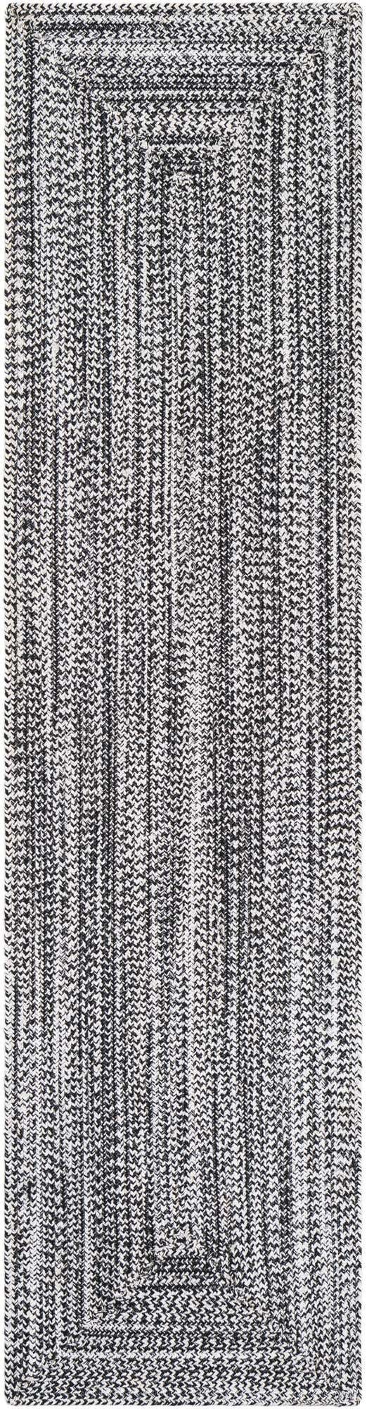 Washable Black and White 2' x 8' Eco Verse Indoor Outdoor Washable Runner Area Rug Easy to Clean Stain Resistant & Durable Weather Resistant for Patio, Deck, Terrace, Balcony, Porch 100% PET Polyester (Recycled Plastic Bottles) for Sale at Rug Engine