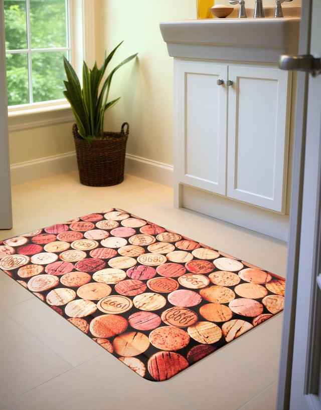 Anti-Fatigue Multicolor 2' x 3' Comfort Standing Mat for Kitchen, Bath, Laundry Room, Office Colorful PVC Durable Non-Slip Water Resistant Spill Proof Rug Thick Rubber for Sale at Rug Engine