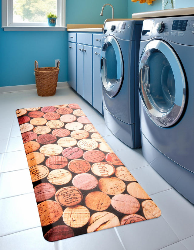 Anti-Fatigue Multicolor 2' x 3' Comfort Standing Mat for Kitchen, Bath, Laundry Room, Office Colorful PVC Durable Non-Slip Water Resistant Spill Proof Rug Thick Rubber for Sale at Rug Engine