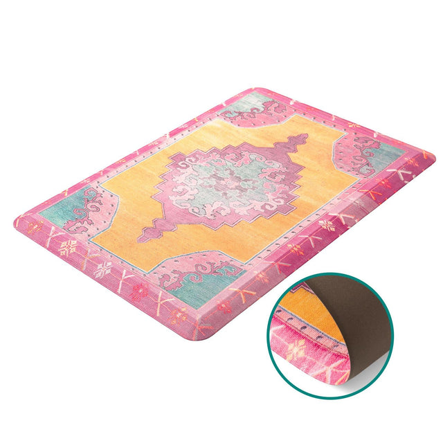 Anti-Fatigue Light Pink 2' x 3' Comfort Standing Mat for Kitchen, Bath, Laundry Room, Office Colorful PVC Durable Non-Slip Water Resistant Spill Proof Rug Thick Rubber for Sale at Rug Engine