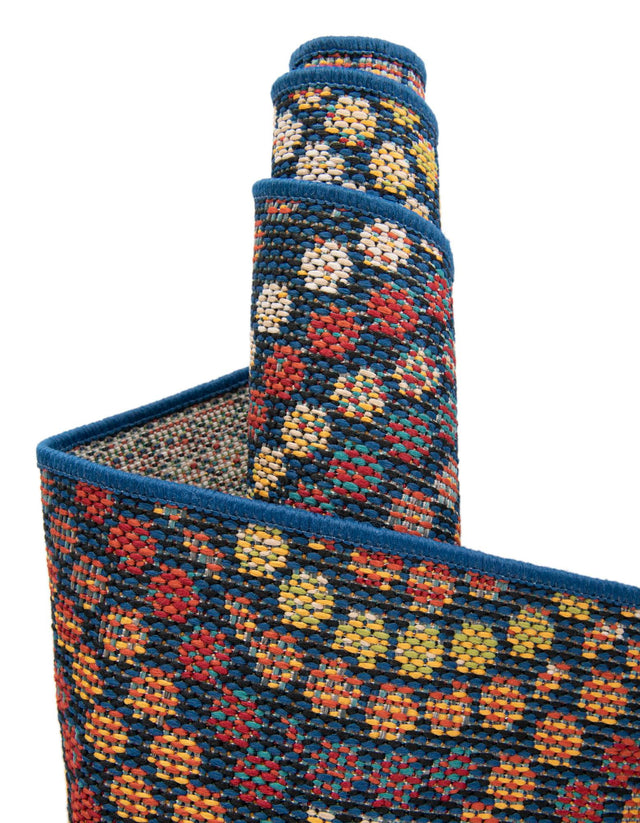 Multicolor 2' x 6' 1 Baja Outdoor Runner Area Rug Weather Resistant for Patio, Deck, Terrace, Balcony, Porch 100% Polypropylene Modern Outside Decor for Sale at Rug Engine