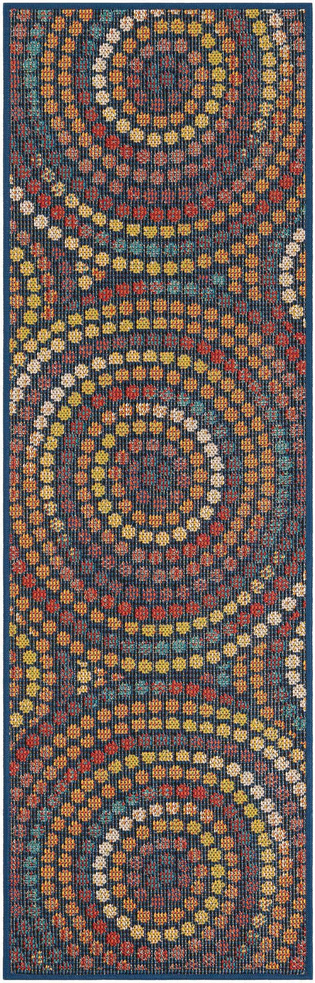 Multicolor 2' x 6' 1 Baja Outdoor Runner Area Rug Weather Resistant for Patio, Deck, Terrace, Balcony, Porch 100% Polypropylene Modern Outside Decor for Sale at Rug Engine