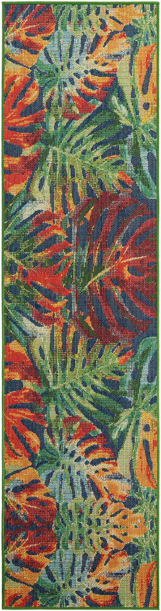 Multicolor 2' 7 x 10' Baja Outdoor Runner Area Rug Weather Resistant for Patio, Deck, Terrace, Balcony, Porch 100% Polypropylene Modern Outside Decor for Sale at Rug Engine