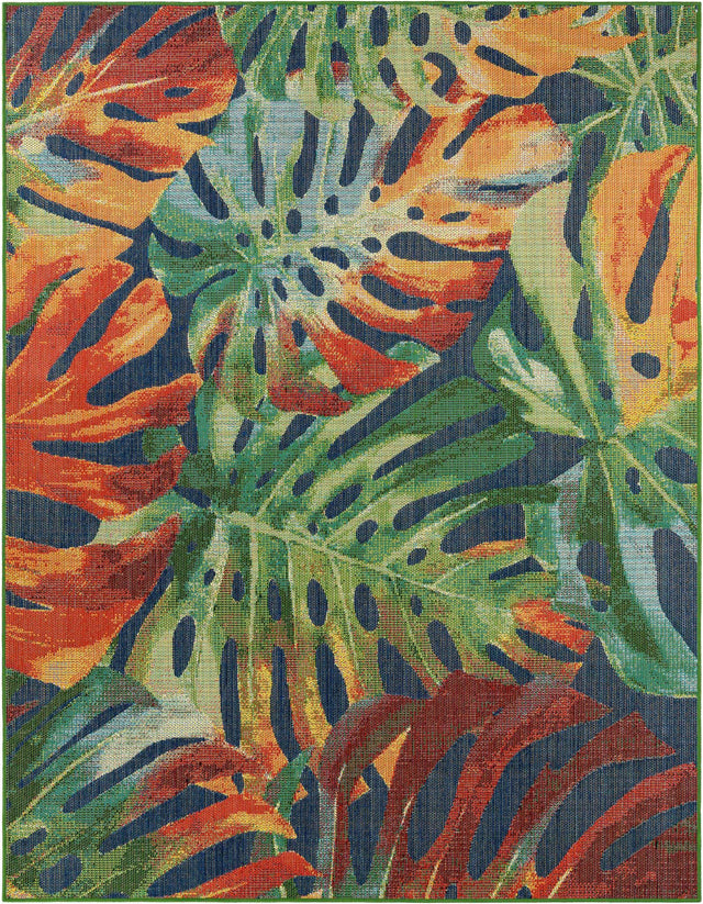Multicolor 7' 10 x 10' Baja Outdoor Rectangle Area Rug Weather Resistant for Patio, Deck, Terrace, Balcony, Porch 100% Polypropylene Modern Outside Decor for Sale at Rug Engine