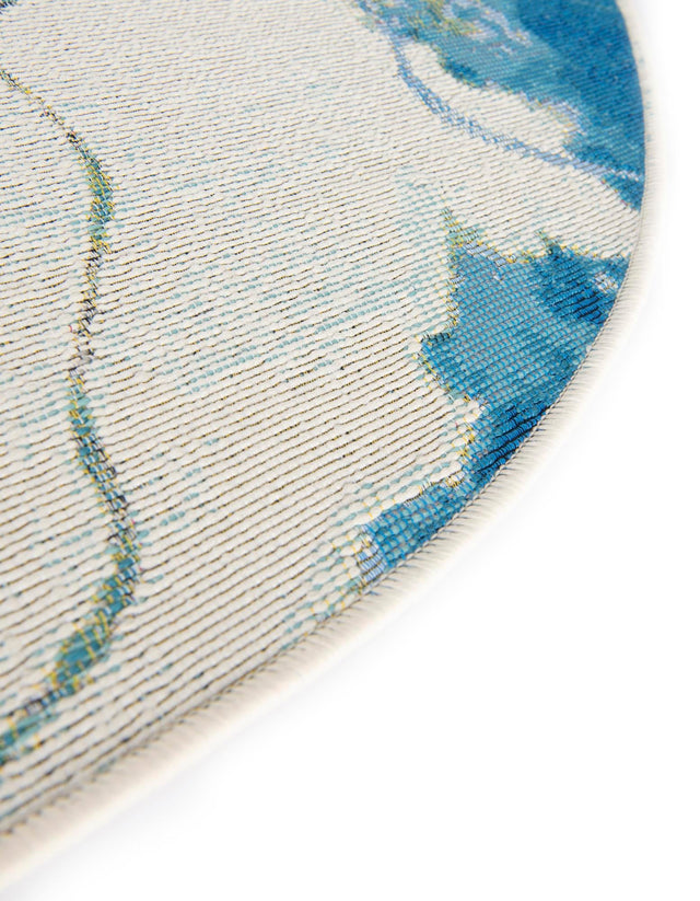 Multicolor 10' x 10' Outdoor Modern Round Area Rug Weather Resistant for Patio, Deck, Terrace, Balcony, Porch 100% Polypropylene Modern Outside Carpet for Sale at Rug Engine