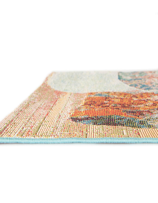 Multicolor 2' x 3' 1 Outdoor Modern Rectangle Area Rug Weather Resistant for Patio, Deck, Terrace, Balcony, Porch 100% Polypropylene Modern Outside Carpet for Sale at Rug Engine