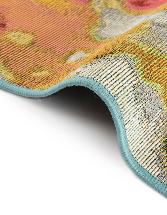 Multicolor 6' 1 x 9' Outdoor Botanical Rectangle Area Rug Weather Resistant for Patio, Deck, Terrace, Balcony, Porch Polypropylene Garden Floral Tropical Carpet for Sale at Rug Engine